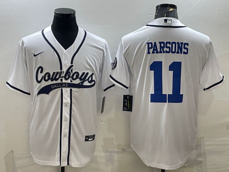 Men Dallas Cowboys #11 Parsons White Nike Co branded NFL Jerseys